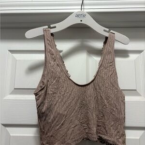 Aerie Dusty Rose Laceback Bra Top